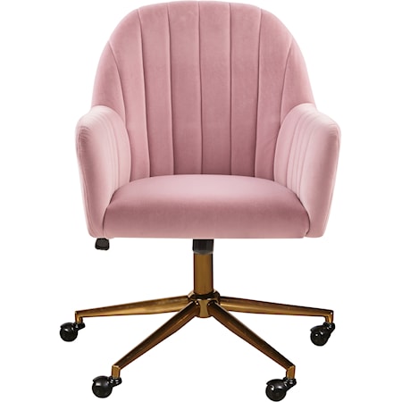 Blush Channeled Back Office Chair