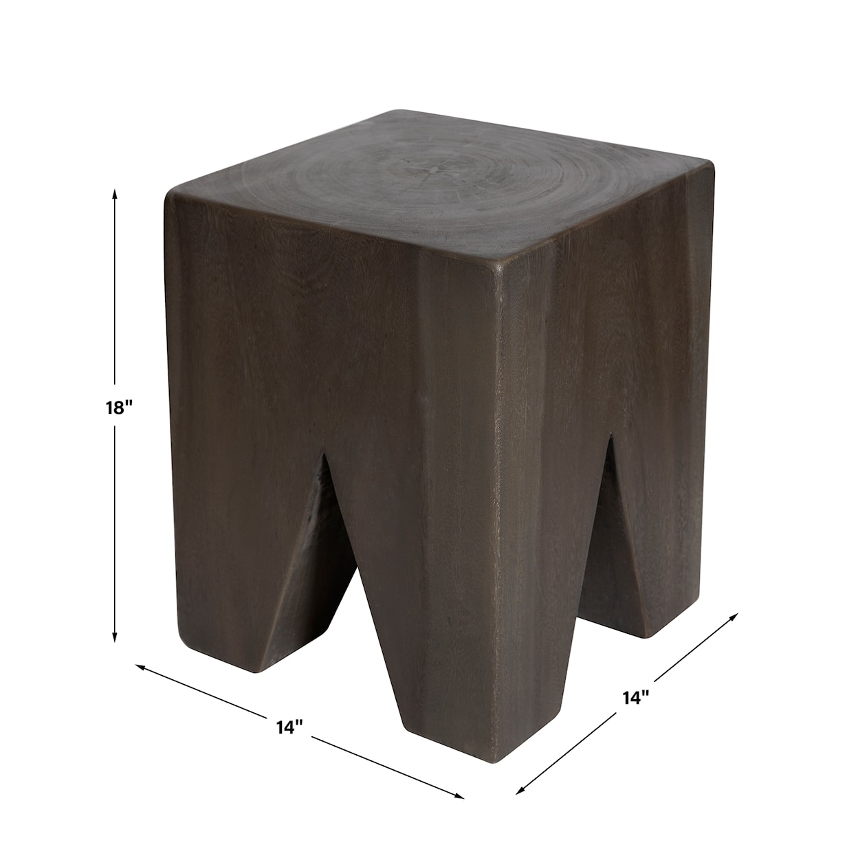 Uttermost Armin Armin Solid Wood Accent Stool