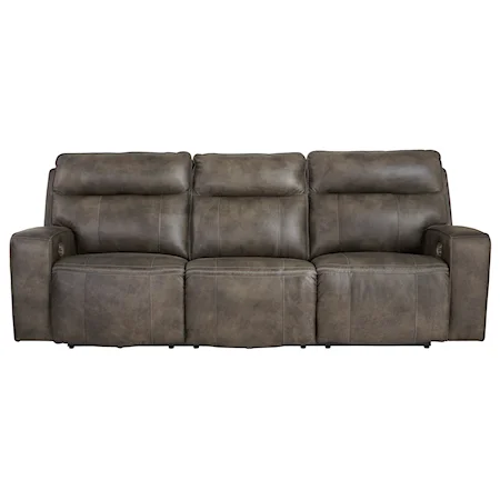 Contemporary Leather Power Reclining Sofa