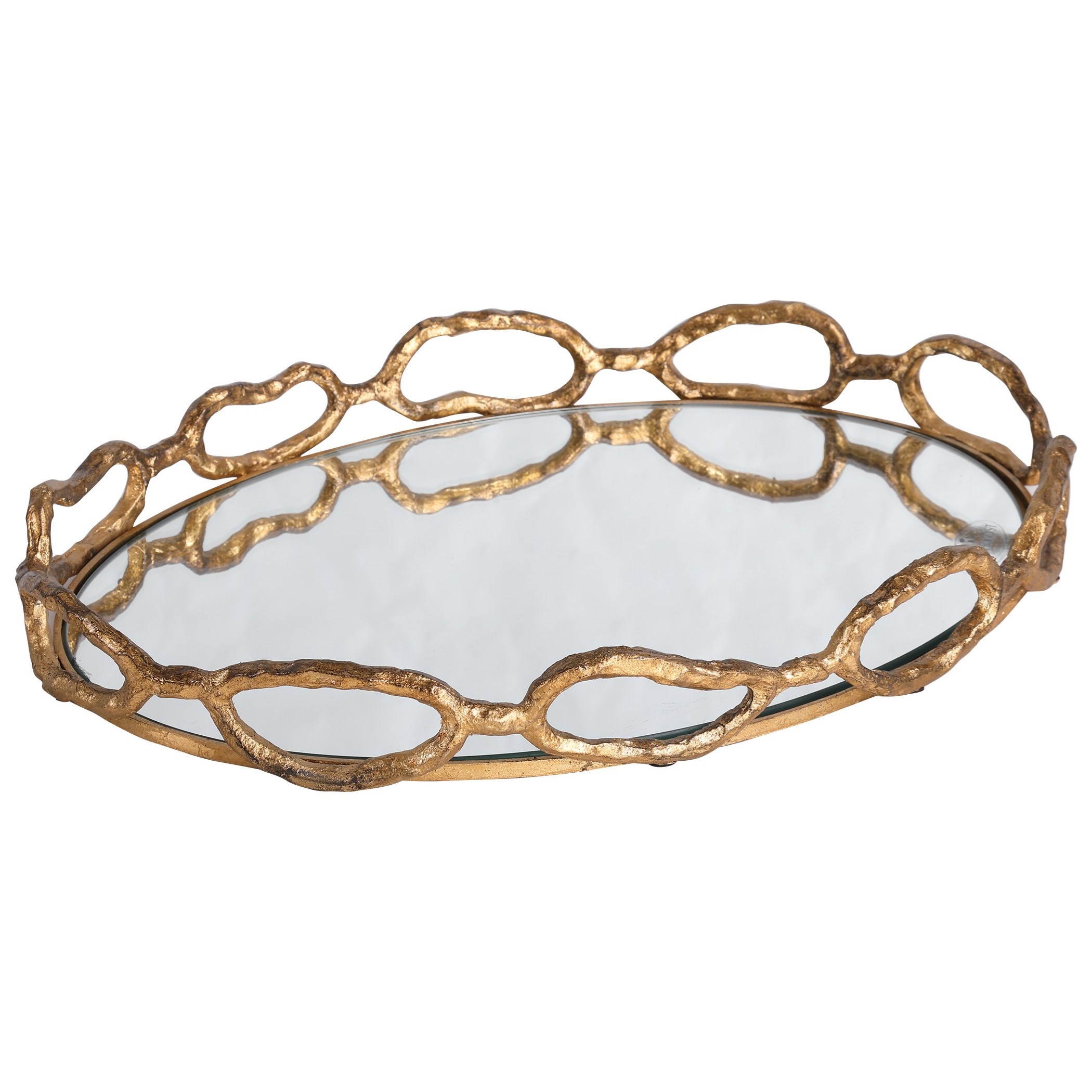 Cable Chain Mirrored Tray