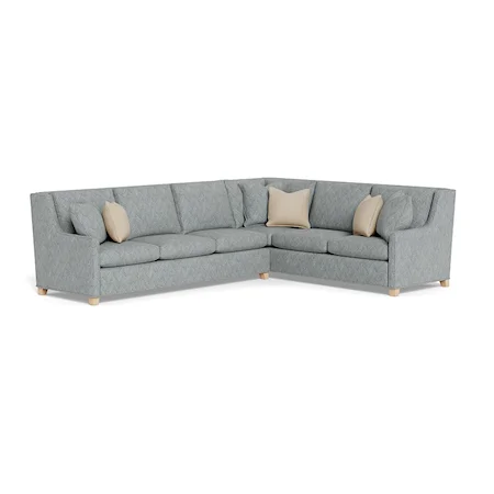 Transitional 2-Piece Sectional Sofa with Tapered Legs