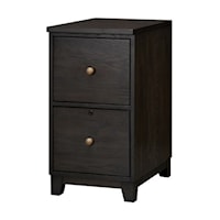 Transitional Two-Drawer File Cabinet with Locking File Drawer