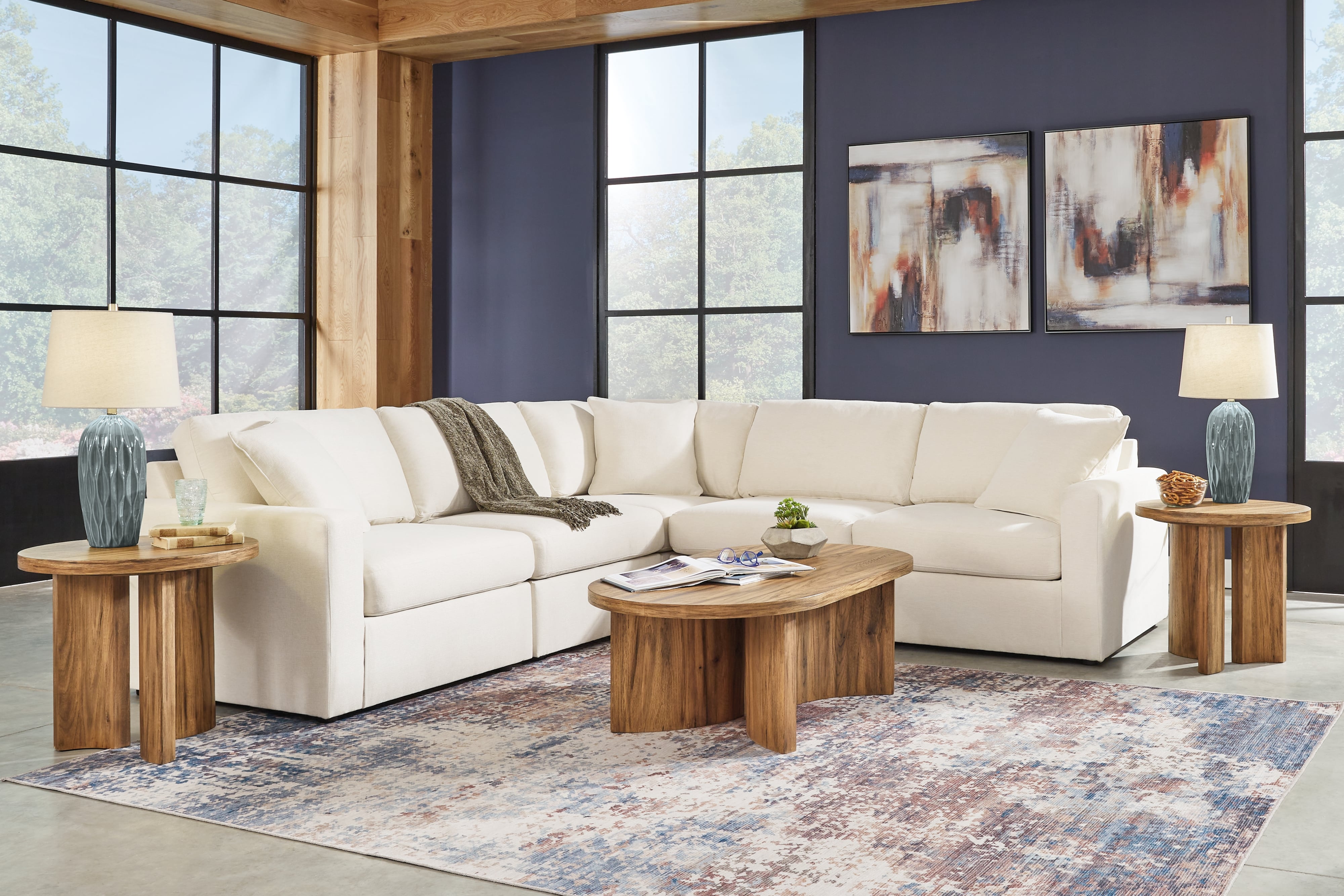 Signature Design by Ashley Modmax 5-Piece Sectional And Swivel Glider Recliner