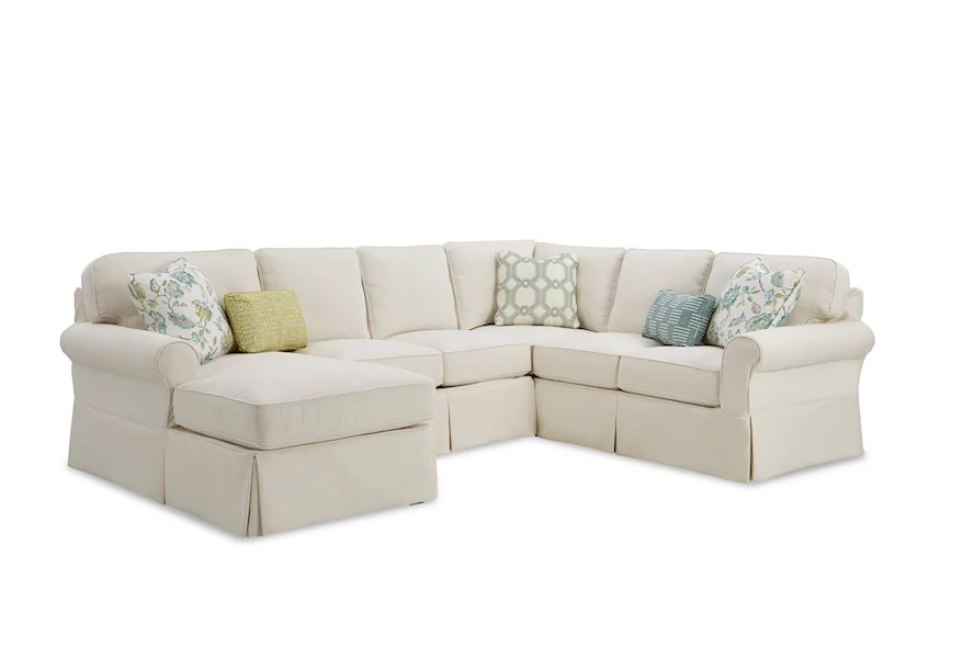 917450BD 3-Pc Slipcover Sectional Sofa w/ LAF Chaise by Craftmaster at Swann's Furniture & Design