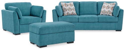 Queen Sofa Sleeper, Loveseat And Ottoman