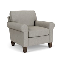 Transitional Chair with Tapered Legs