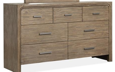 Transitional 7-Drawer Dresser with Felt Lined Top Drawers
