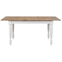 Rustic Two-Tone Dining Table with Butterfly Leaf