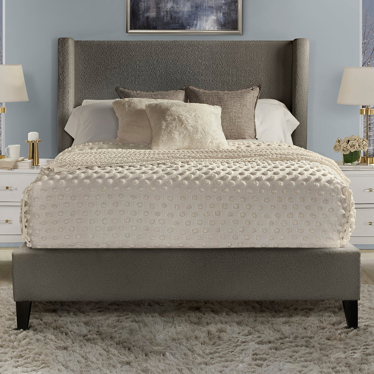 Carolina Living Angel Himalaya Charcoal Queen Bed