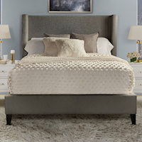 Upholstered Himalaya Charcoal Queen Bed