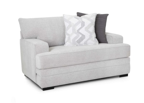 Contemporary Chair and a Half with Throw Pillows