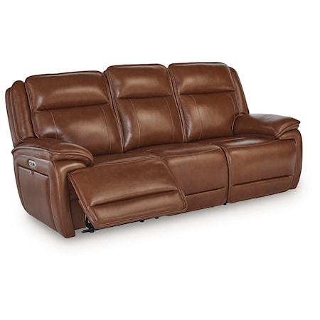 Pwr Rec Sofa With Adj Headrest