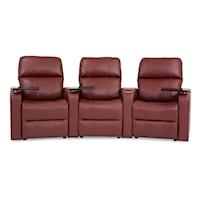 Elite Casual 3-Seat Power Reclining Theater Seating with LED Backlighting