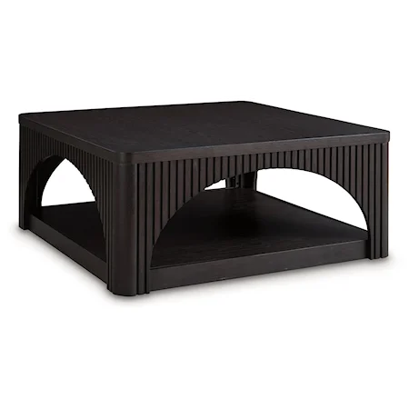 Square Coffee Table with Arched Design