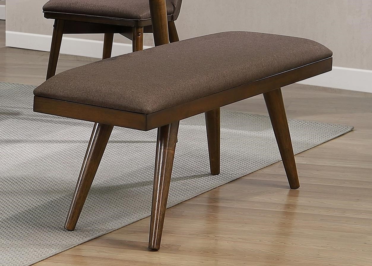 Winners Only Santana MidCentury Modern Upholstered Dining Bench with
