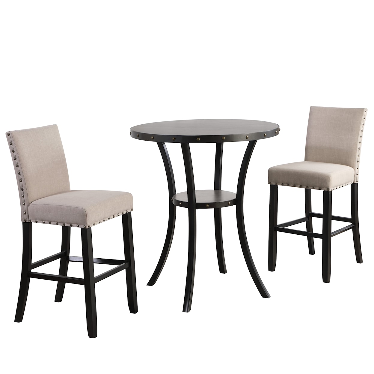New Classic Furniture Crispin Bar Table and Stool Set