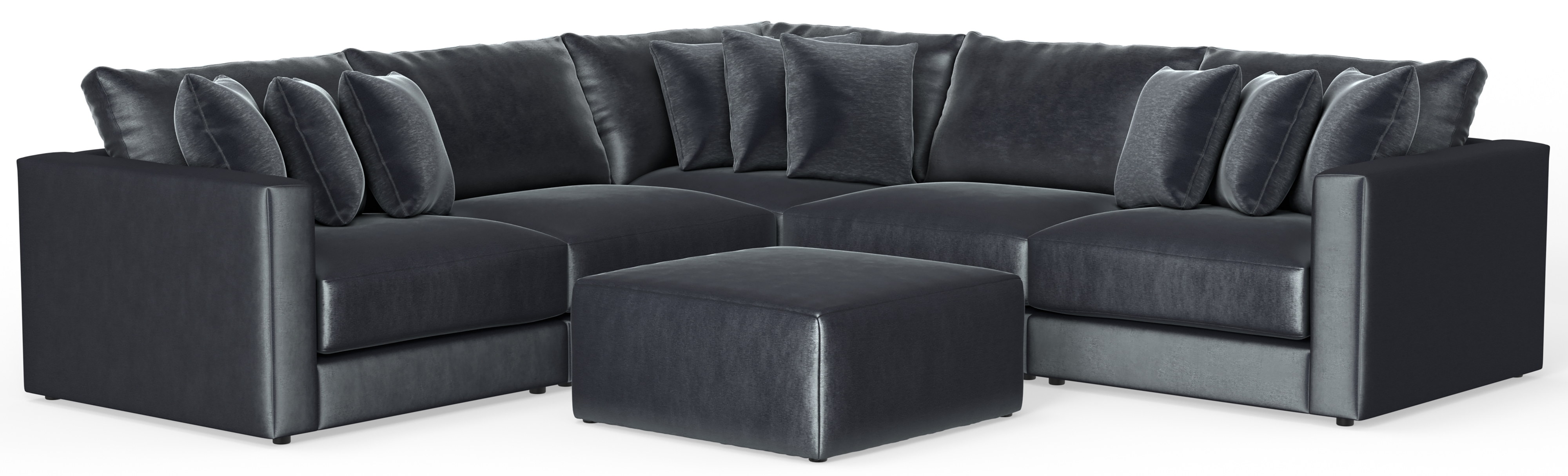 5-Piece Sectional Sofa with Cocktail Ottoman