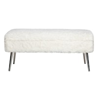 Huggy Upholstered Accent Bench with Storage - Natural