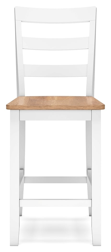 Casual Counter Height Barstool with Ladder Back