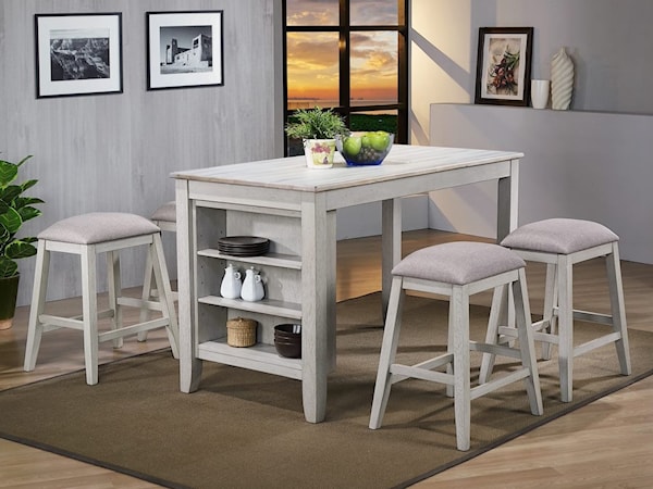 5-Piece Counter-Height Dining Set