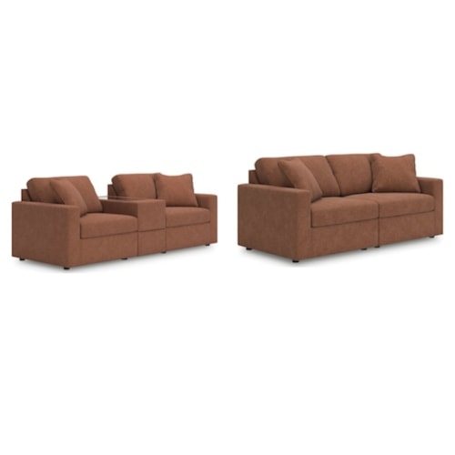 3-Piece Sectional Sofa And 2-Piece Sectional Loveseat