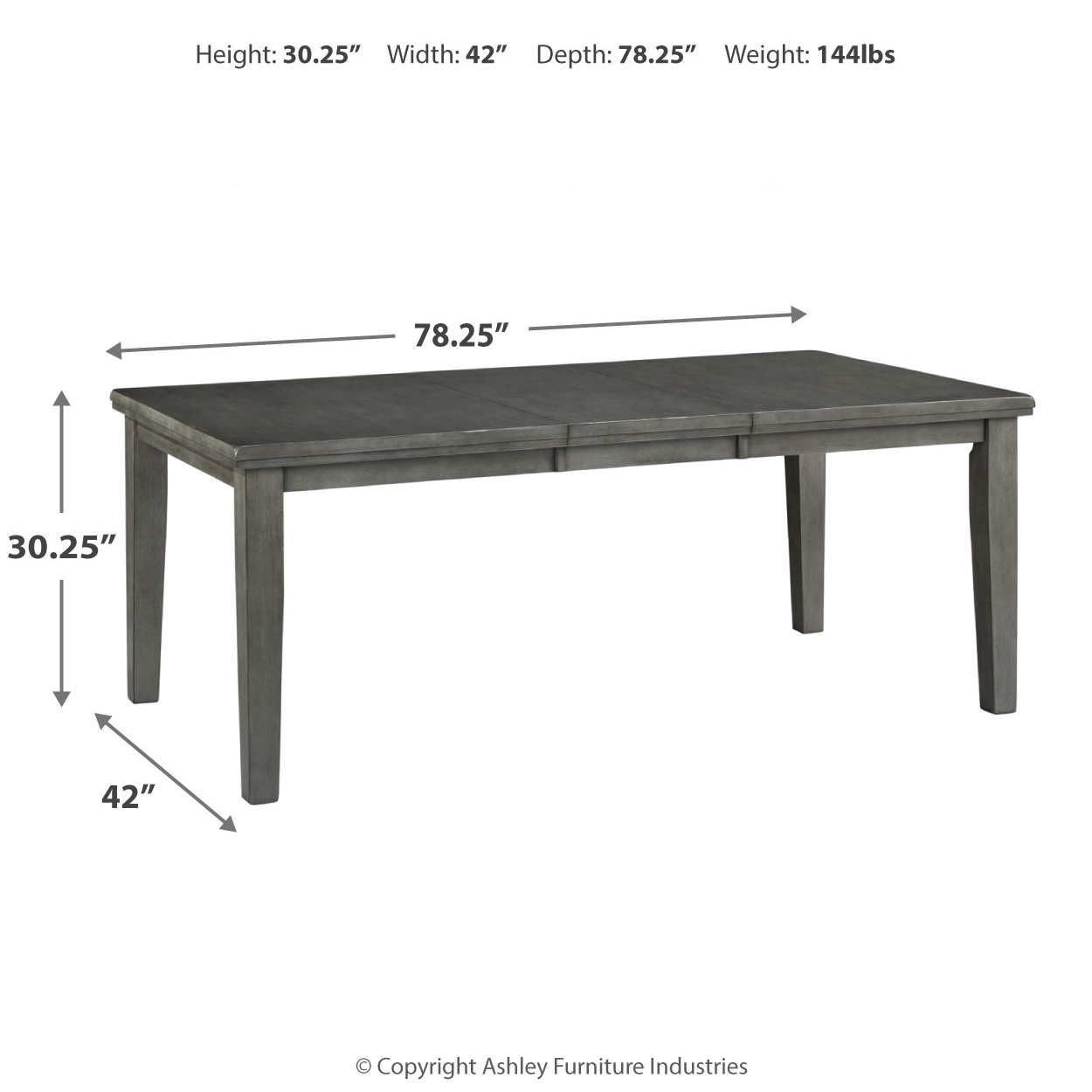 Signature Design by Ashley Hallanden Rect Butterfly Ext Table