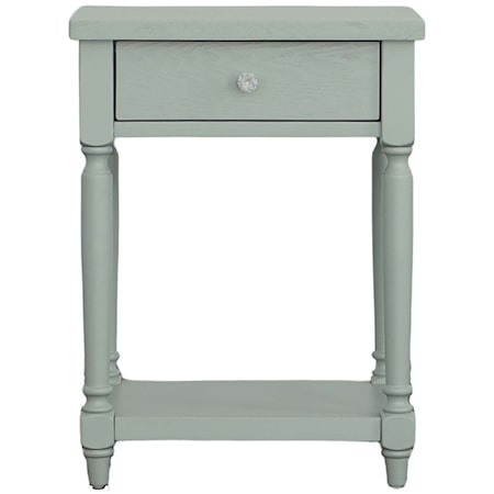 Transitional Nightstand with USB Ports