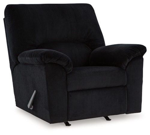 Rocker Recliner in Corduroy Fabric