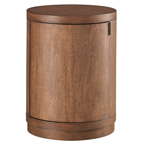 Contemporary Round Chairside Table with Adjustable Shelves