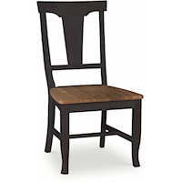 Rustic Panelback Chair in Hickory & Stone