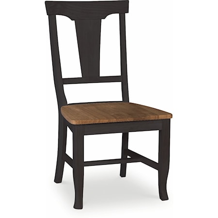 Panel Back Chair in Hickory / Coal