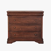 Transitional 4-Drawer Media Chest with Cedar-Lined Drawers
