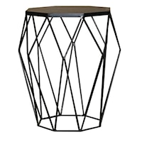 Industrial Chairside Table