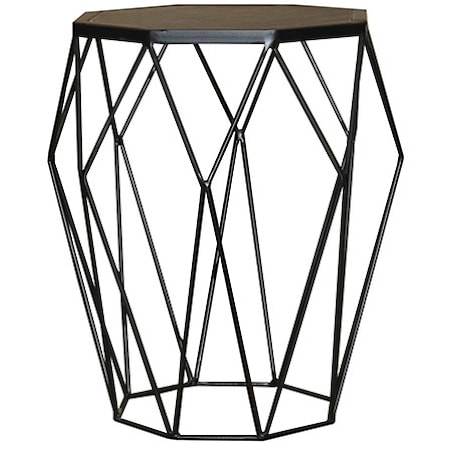 Industrial Chairside Table