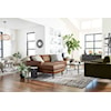 Bravo Furniture Trafton Leather Chaise Sofa w/ USB Port & Wood Feet