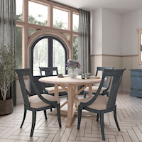 5-Piece Transitional Round Dining Set