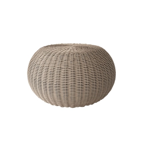 Large Pouf With Woven In Reticulated Foam - Barley