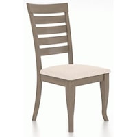 Transitional Customizable Dining Side Chair with Antique Finish