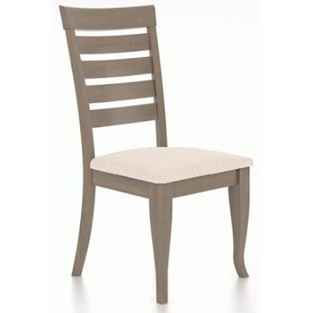 Transitional Customizable Dining Side Chair with Antique Finish
