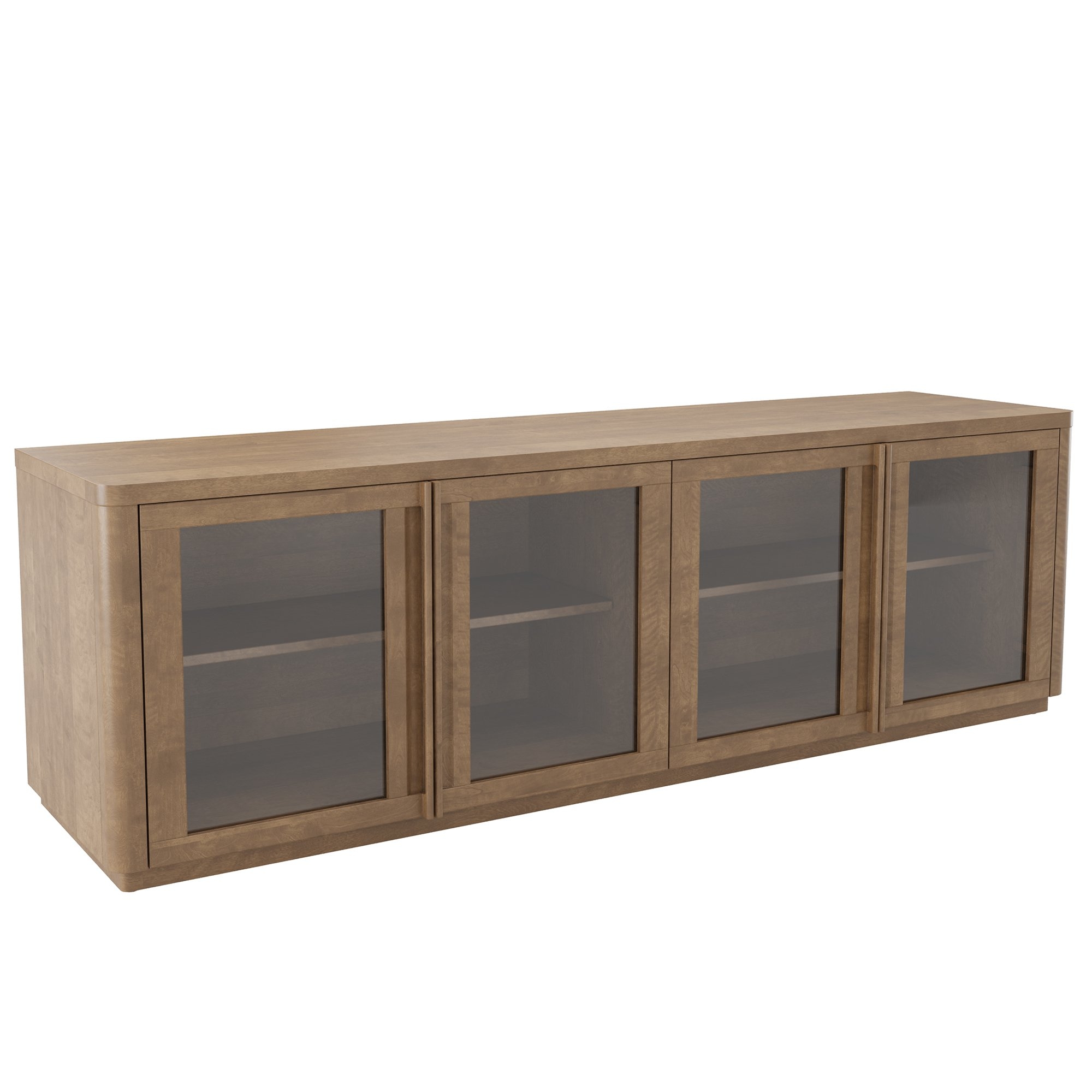 Customizable 76" Glass-Door Media Unit