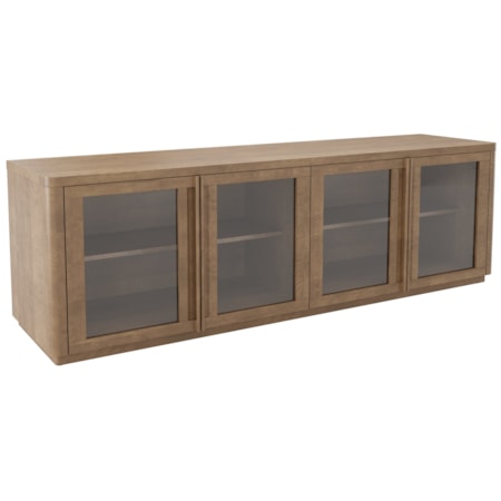 Customizable 76" Glass-Door Media Unit