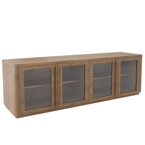 Contemporary Customizable 76" Glass-Door Media Unit