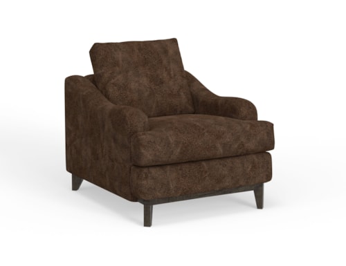 Mid-Century Modern Chair with Slope Arms