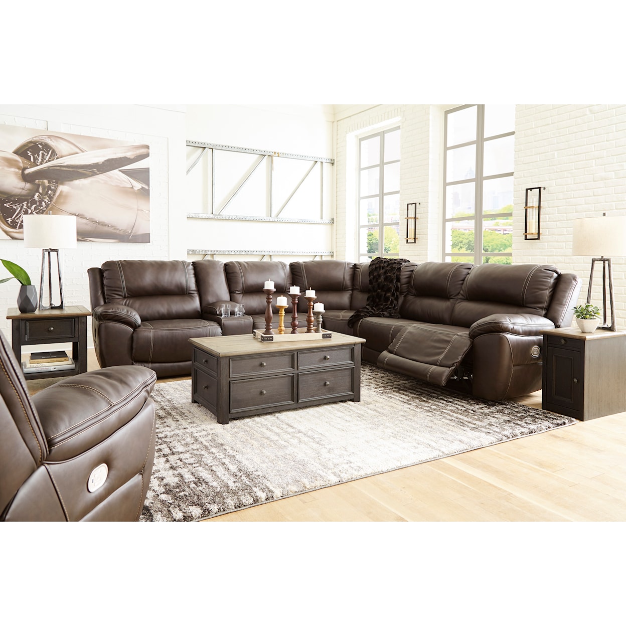 Signature Design by Ashley Furniture Dunleith Power Reclining Set