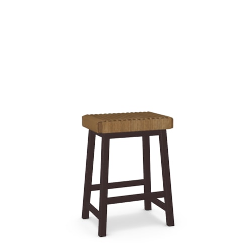 Farmhouse Counter Height Stool with Danish Cord Seat