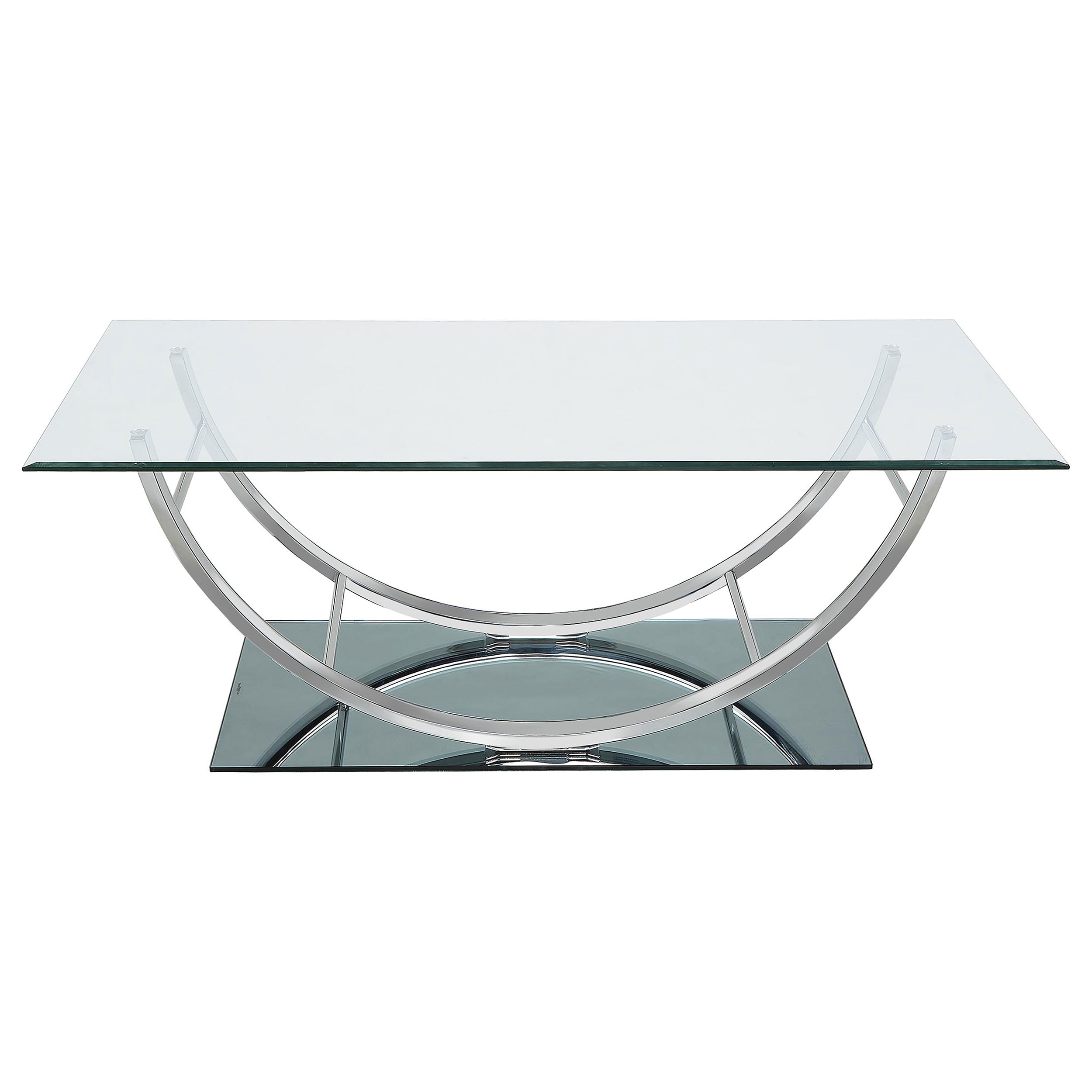 U-Shaped Glass Top Coffee Table