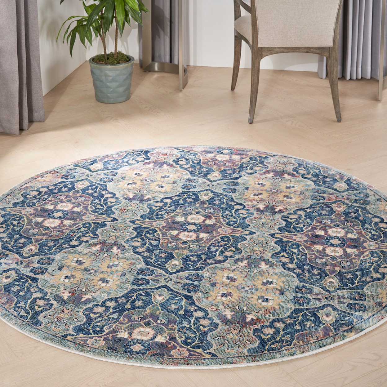 Nourison Ankara Global 6' Round  Rug