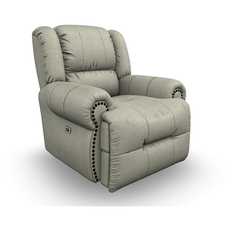 Casual Power Space Saver Recliner with Power Tilt Headrest and USB Charging Port