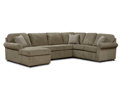Casual 3-Piece Sectional Sofa with Chaise