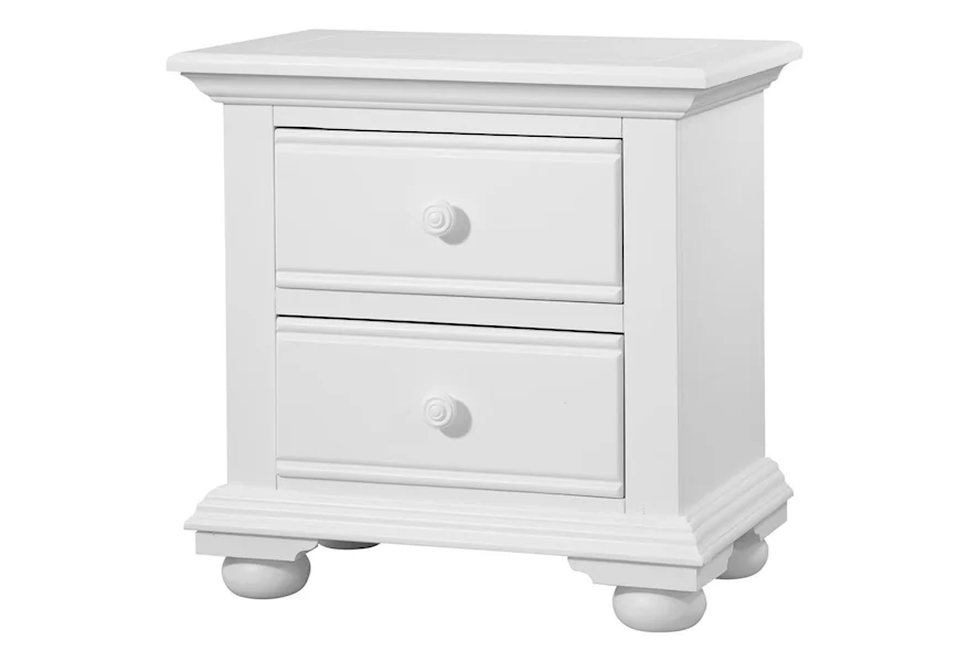 Cottage Traditions Two Drawer Nightstand by American Woodcrafters at Esprit Decor Home Furnishings